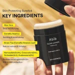 ترکیبات کلیدی ضد آفتاب استیکی ابیب Protection Bar