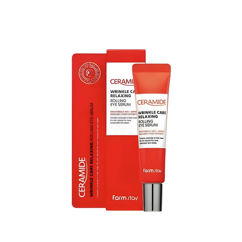 FarmStay Ceramide Wrinkle Care Relaxing Rolling Eye Serum garnimarket.net سرم دور چشم رولی ضد چروک سرامید فارم استی