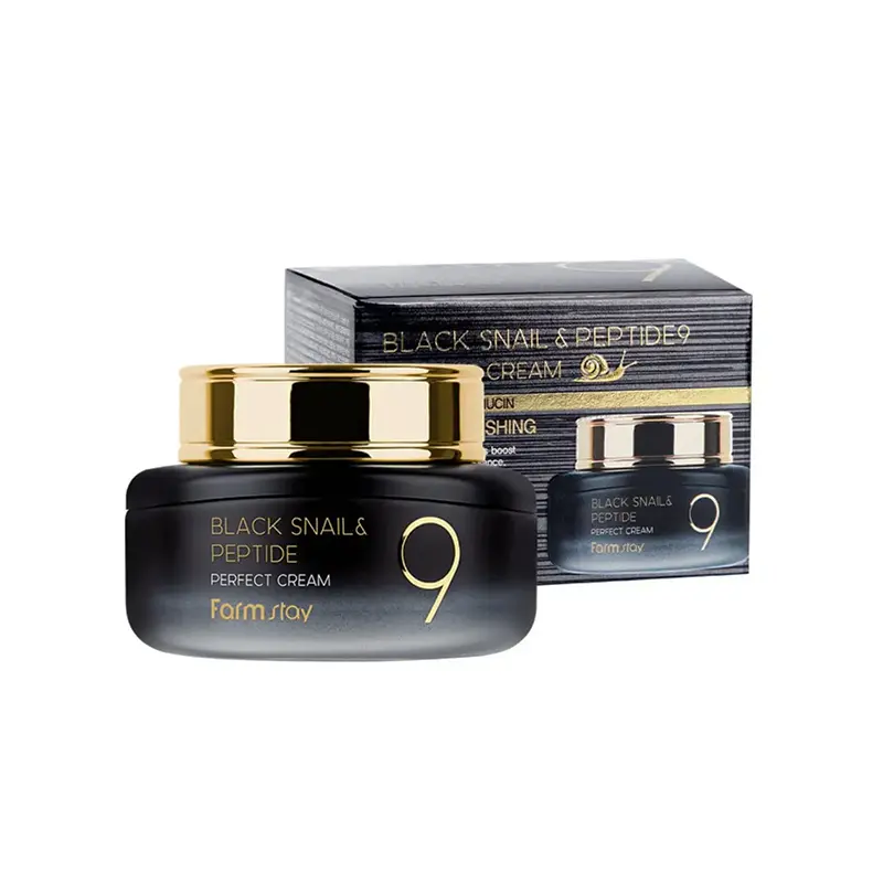 Farmstay-Black-Snail-Peptide-9-Perfect-Cream-garnimarket.net کرم حلزون سیاه و پپتاید 9 پرفکت فارم استی