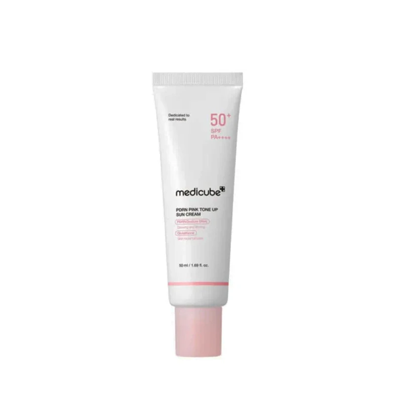 Medicube PDRN Pink Tone Up Sun Cream garnimarket.net کرم ضد آفتاب تون آپ PDRN صورتی مدی کیوب