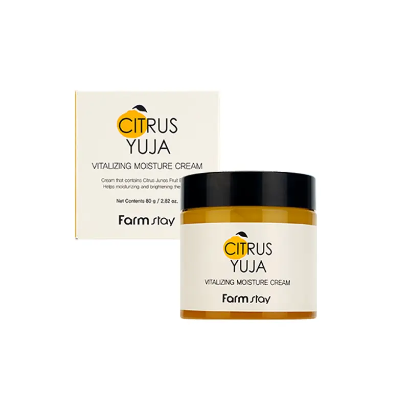 Farmstay-Citrus-Yuja-Vitalizing-Moisture-Cream-garnimarket.net کرم مرطوب کننده و روشن کننده یوجا فارم استی اصل