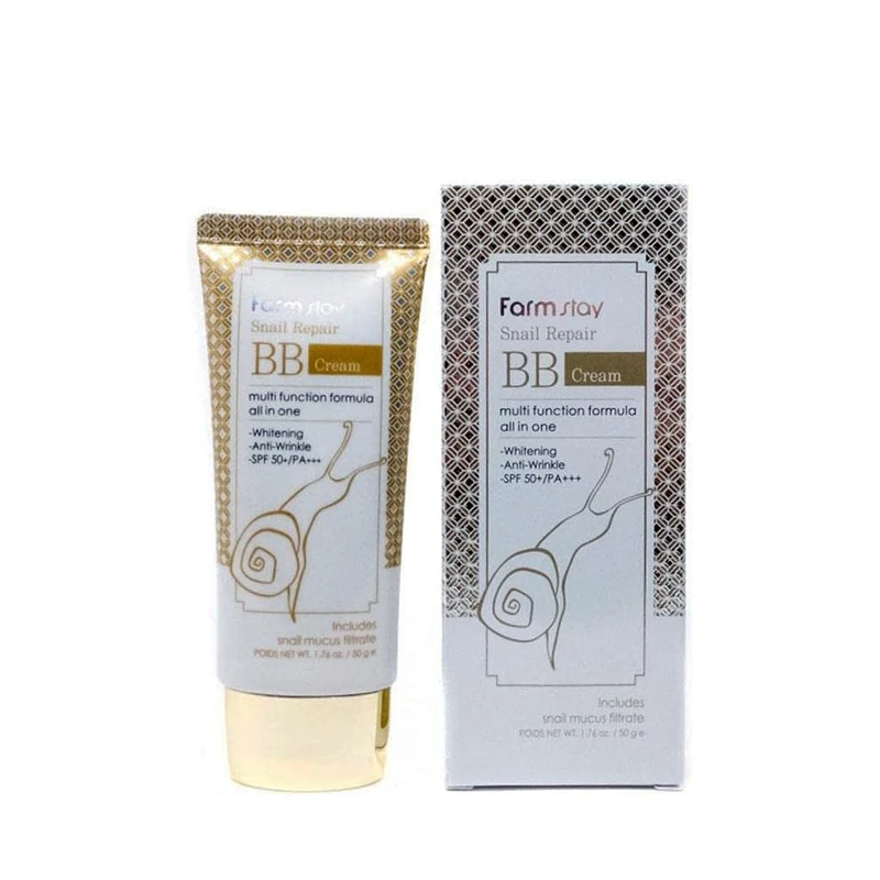 Farmstay Snail Repair BB Cream garnimarket.net بی بی کرم ترمیم کننده حلزون فارم استی کره ای