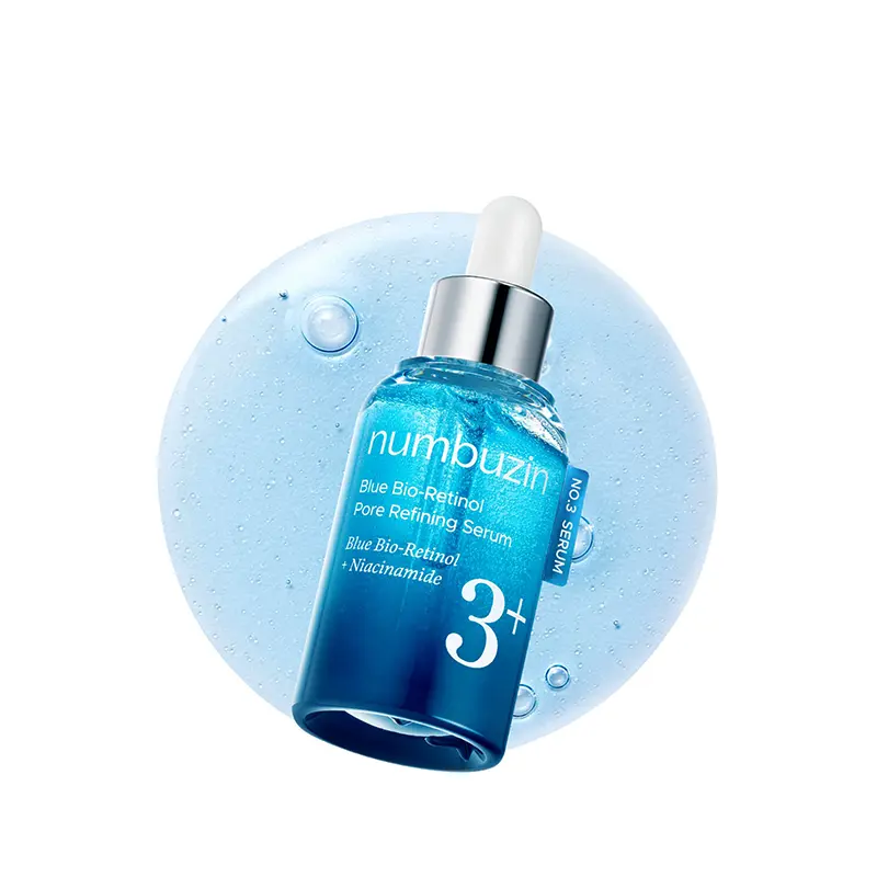 Numbuzin-No.3-Blue-Bio-Retinol-Pore-Refining-Serum-30ml-garnimarket.net سرم بیو رتینول آبی درمان منافذ شماره 3 نامبوزین کره ای
