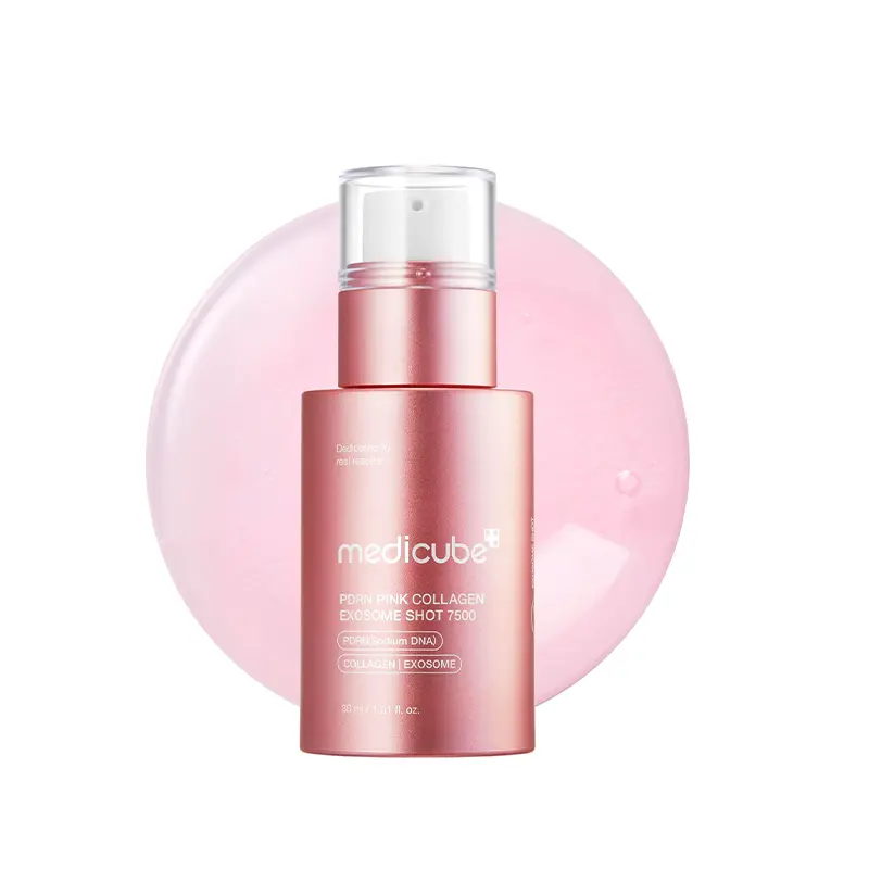Medicube-PDRN-Pink-Collagen-Exosome-Shot-Serum-garnimarket.net سرم اگزوزوم شات کلاژن و PDRN مدی کیوب