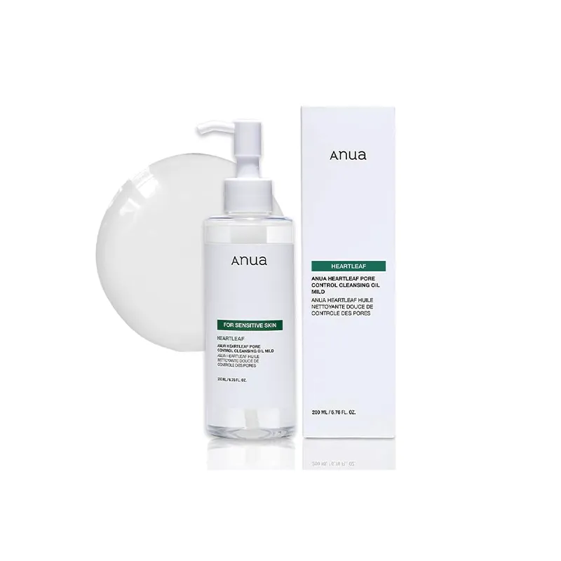 Anua-Heartleaf-Pore-Control-Cleansing-Oil-Mild-garnimarket.net روغن پاک کننده ویتامین E و هارتلیف آنوا مدل Mild