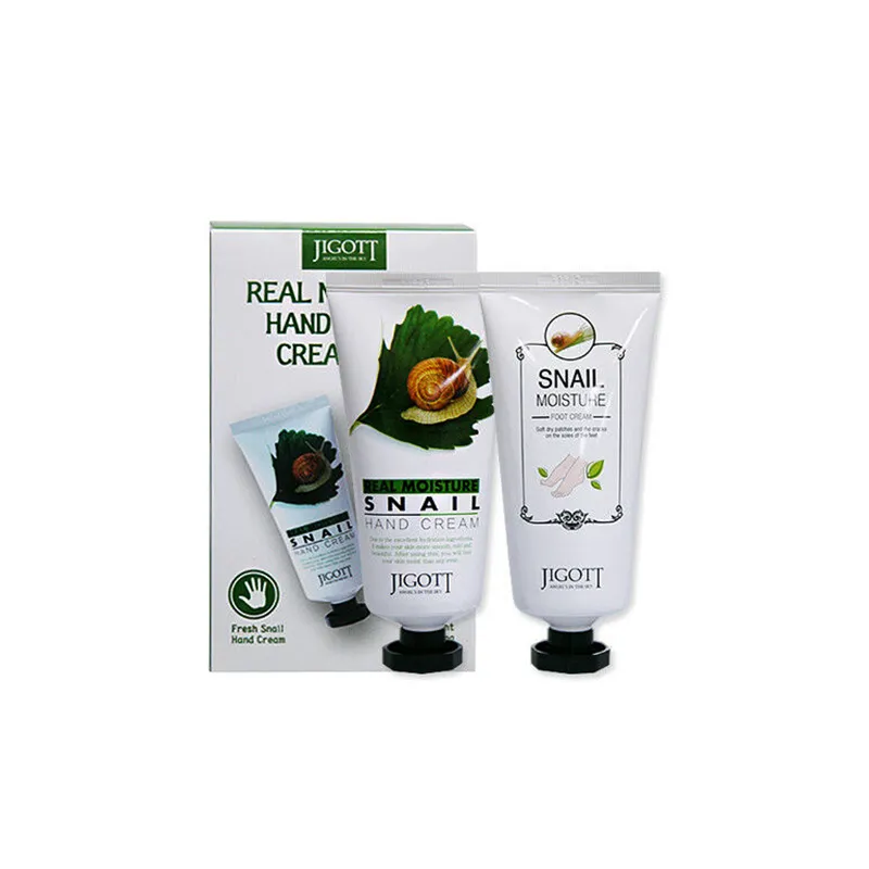 Jigott-Real-Moisture-Snail-Hand-Foot-Cream-Set-garnimarket.net ست کرم دست و پا مرطوب کننده حلزون جیگوت